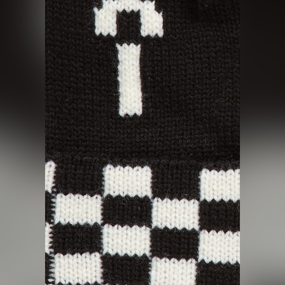 🌀KATE SPADE NEW YORK TAXI CHECKERBOARD GRAPHIC MITTENS - NWT - Picture 2 of 5